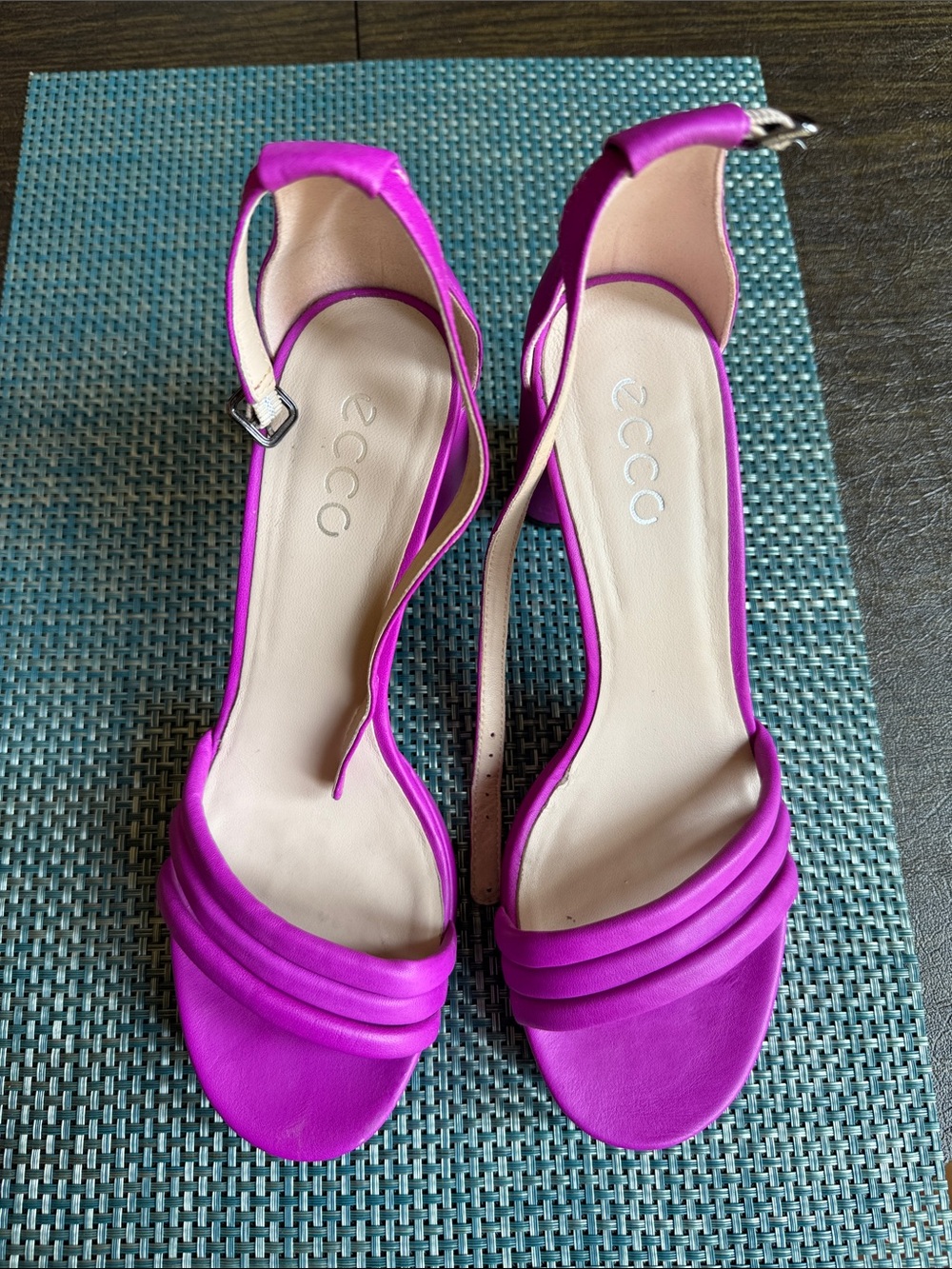 ECCO Women’s Magenta Open-Toe Slingback Heels